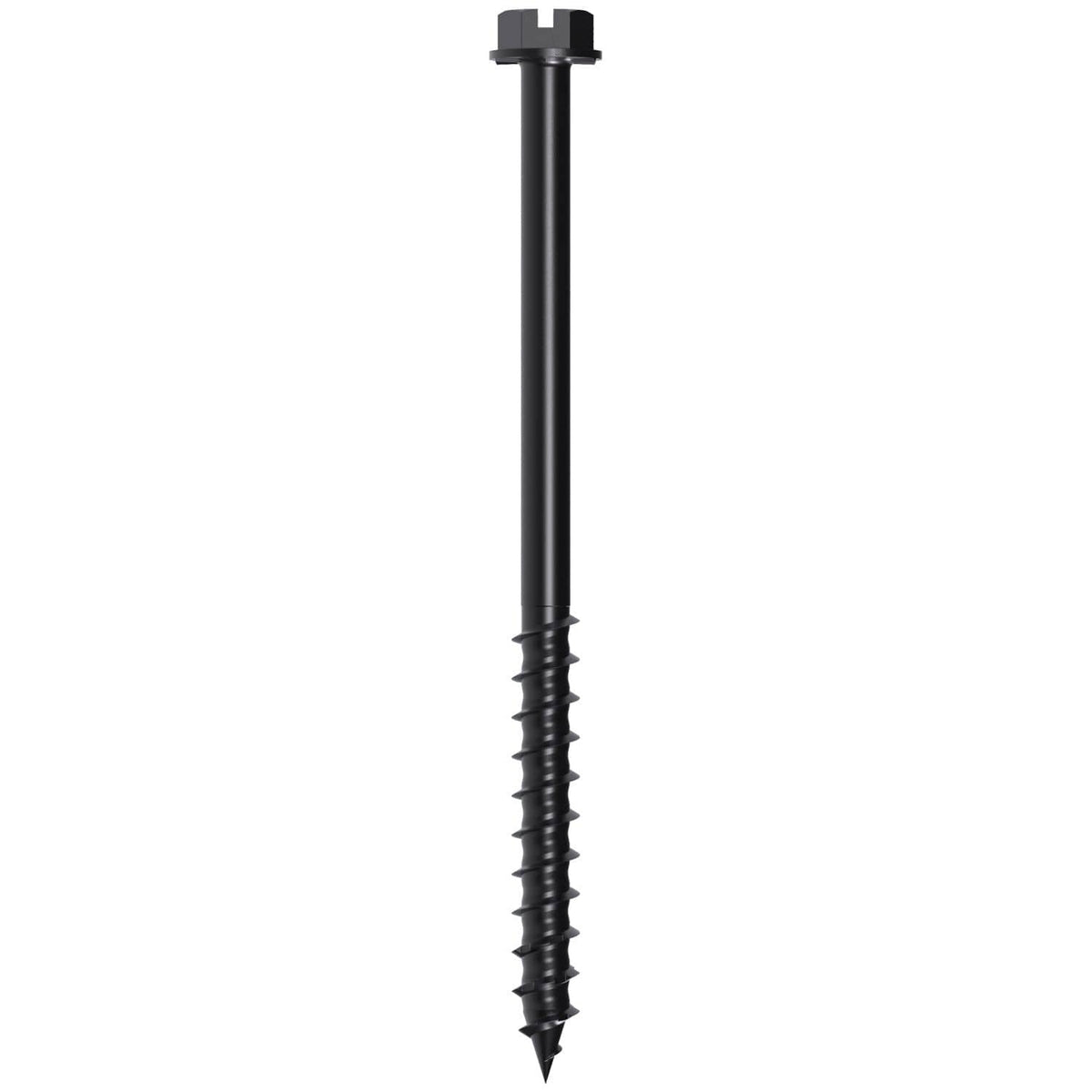Simpson Strong-Tie TNTBL25334H Titen Turbo, 1/4-in. x 3-3/4-in. Hex-Head Concrete and Masonry Screw, Black, 100-Pack