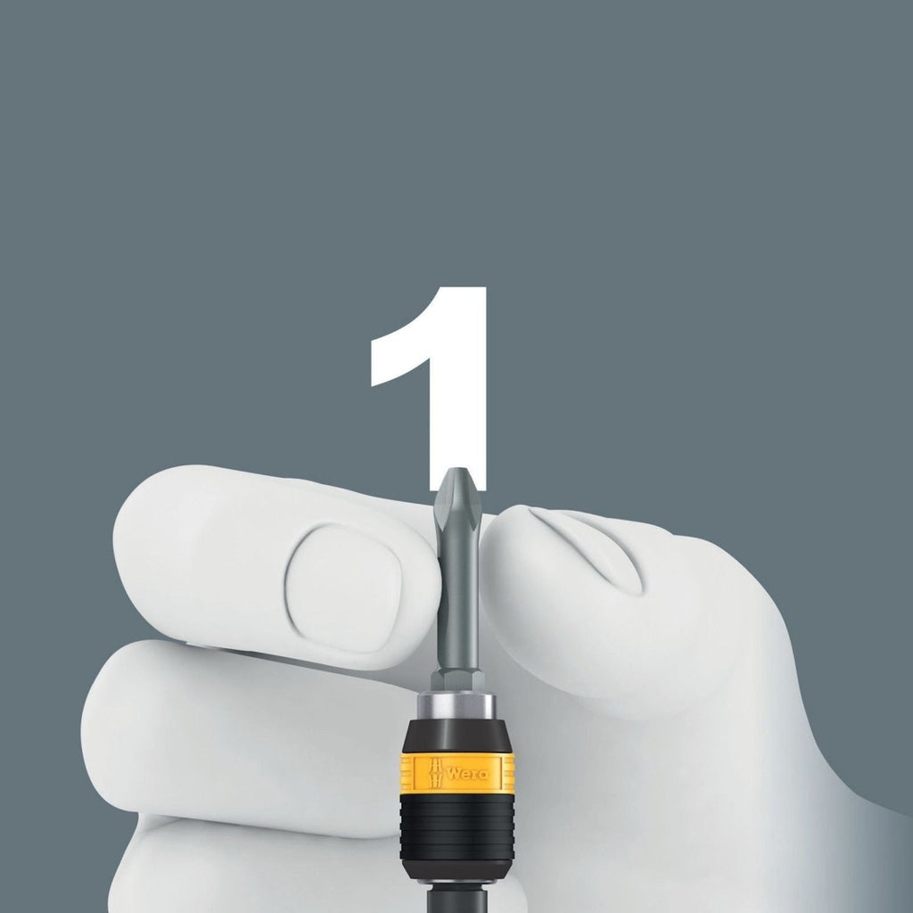 Wera 7400 Esd Series Kraftform Torque Screwdrivers, With Factory Pre-Set Value (0.1-1.5 Nm) And Rapidaptor Quick-Release Chuck, Handle Size 89-mm., 7452 Esdx0.9 Nmx0.9-1.5 Nm