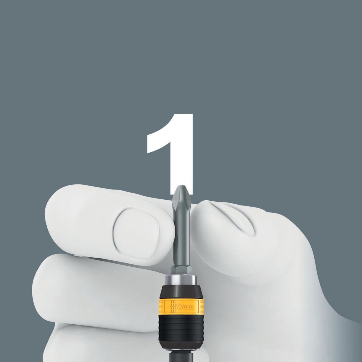 Wera 7400 Esd Series Kraftform Torque Screwdrivers, With Factory Pre-Set Value (0.1-1.5 Nm) And Rapidaptor Quick-Release Chuck, Handle Size 89-mm., 7452 Esdx0.9 Nmx0.9-1.5 Nm