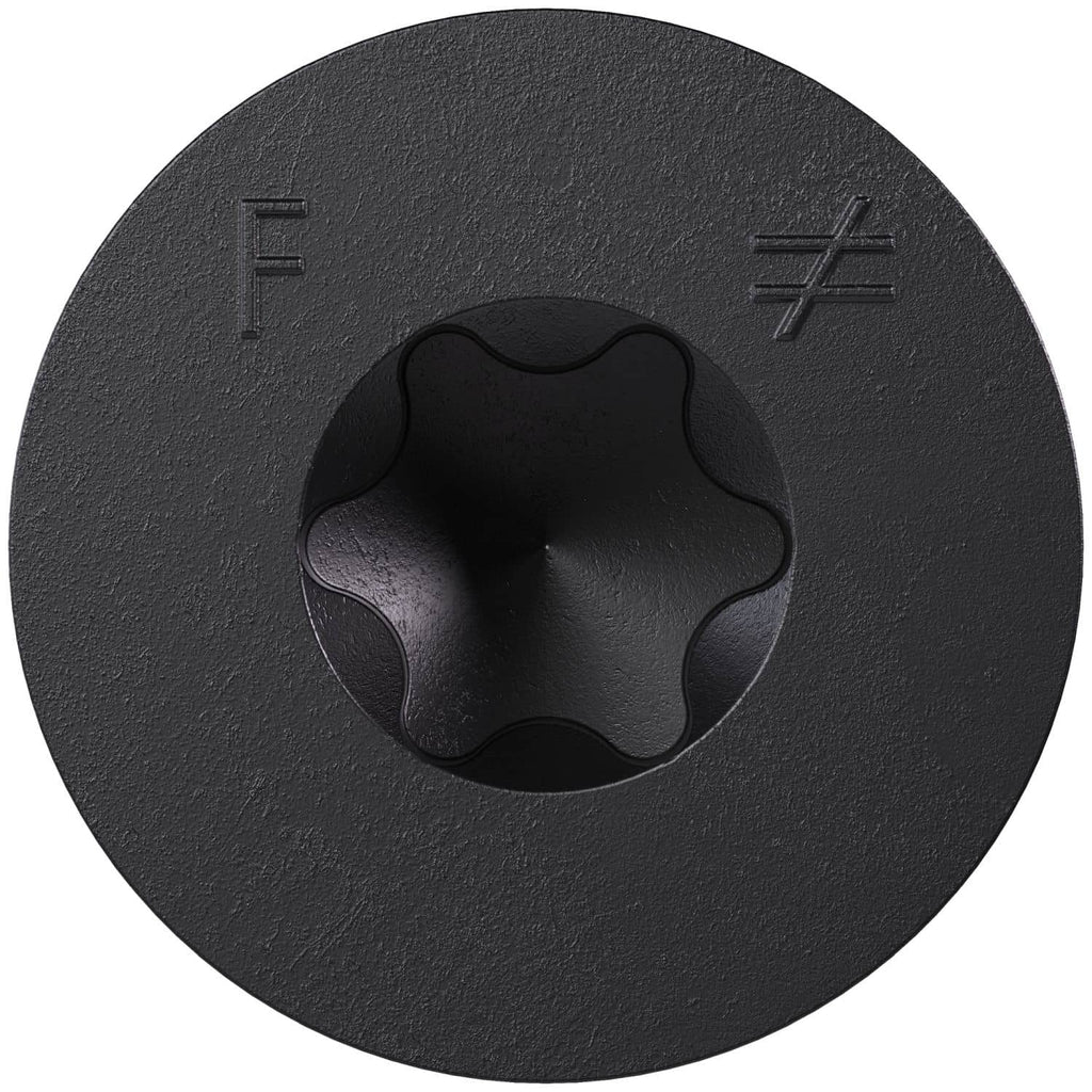 Simpson Strong-Tie TNTBL25400TF Titen Turbo, 1/4-in. x 4-in. 6-Lobe Flat-Head Concrete and Masonry Screw, Black, 100-Pack