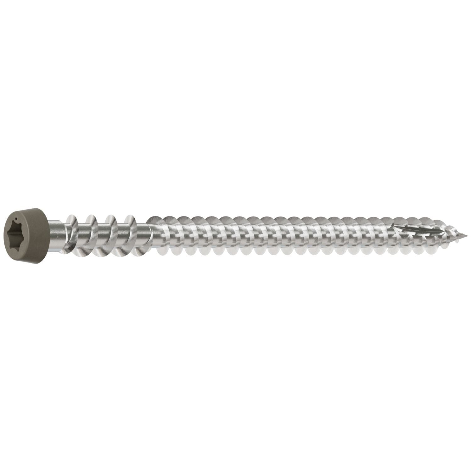 Simpson Strong-Tie DCU234P316GR Deck-Drive DCU COMPOSITE Screw, #10 x 2-3/4-in. T20, Type 316, Gray, 350-Pack