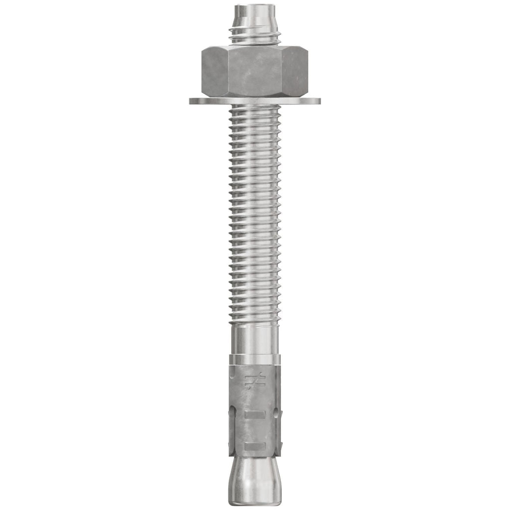 Simpson Strong-Tie STB2-50434S6F25 Strong-Bolt 2, 1/2-in. x 4-3/4-in. Type 316 Stainless-Steel Wedge Anchor, Fully Assembled, 25-Pack