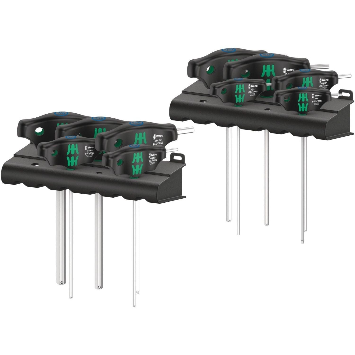Wera 454/10 Hf Set Imperial 1 Screwdiver Set T-Handle Screwdrivers Hex-Plus With Holding Function, Imperial, 10-Pieces