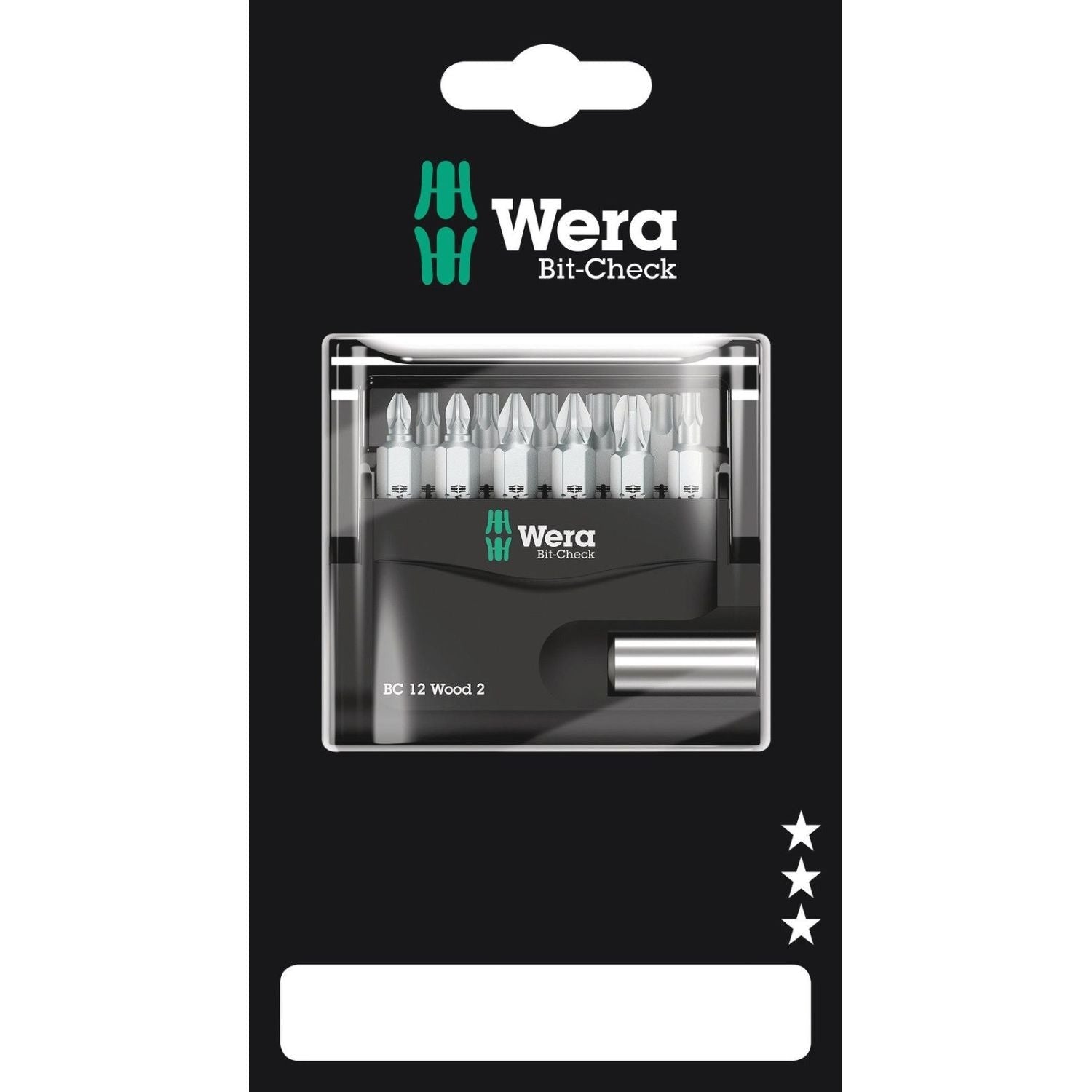Wera Bit-Check 12 Wood 2 SB, 12-Pieces