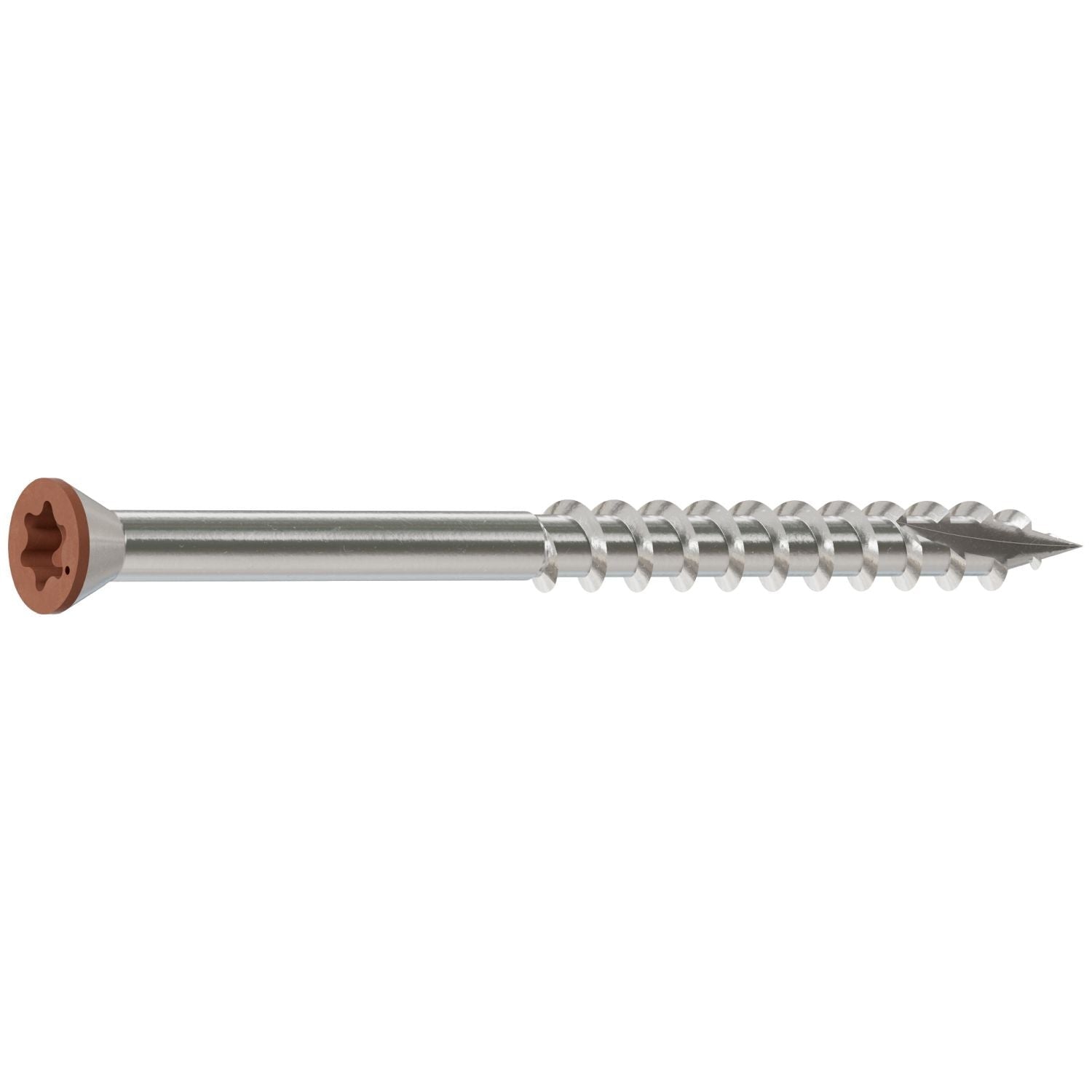 Simpson Strong-Tie T07225WCI Deck-Drive DWP WOOD SS Screw, #7 x 2-1/4-in. T-15, Trim Head, Type 316, Tan 03, 1750-Pack