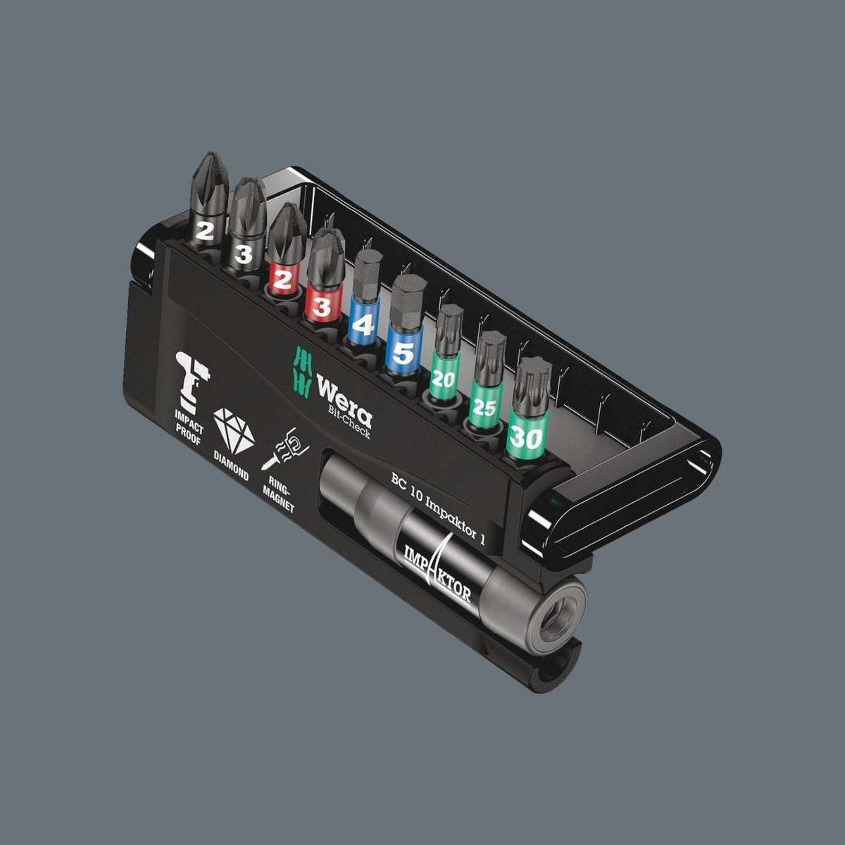 Wera Bit-Check 10 Impaktor 1 SB, 10-Pieces