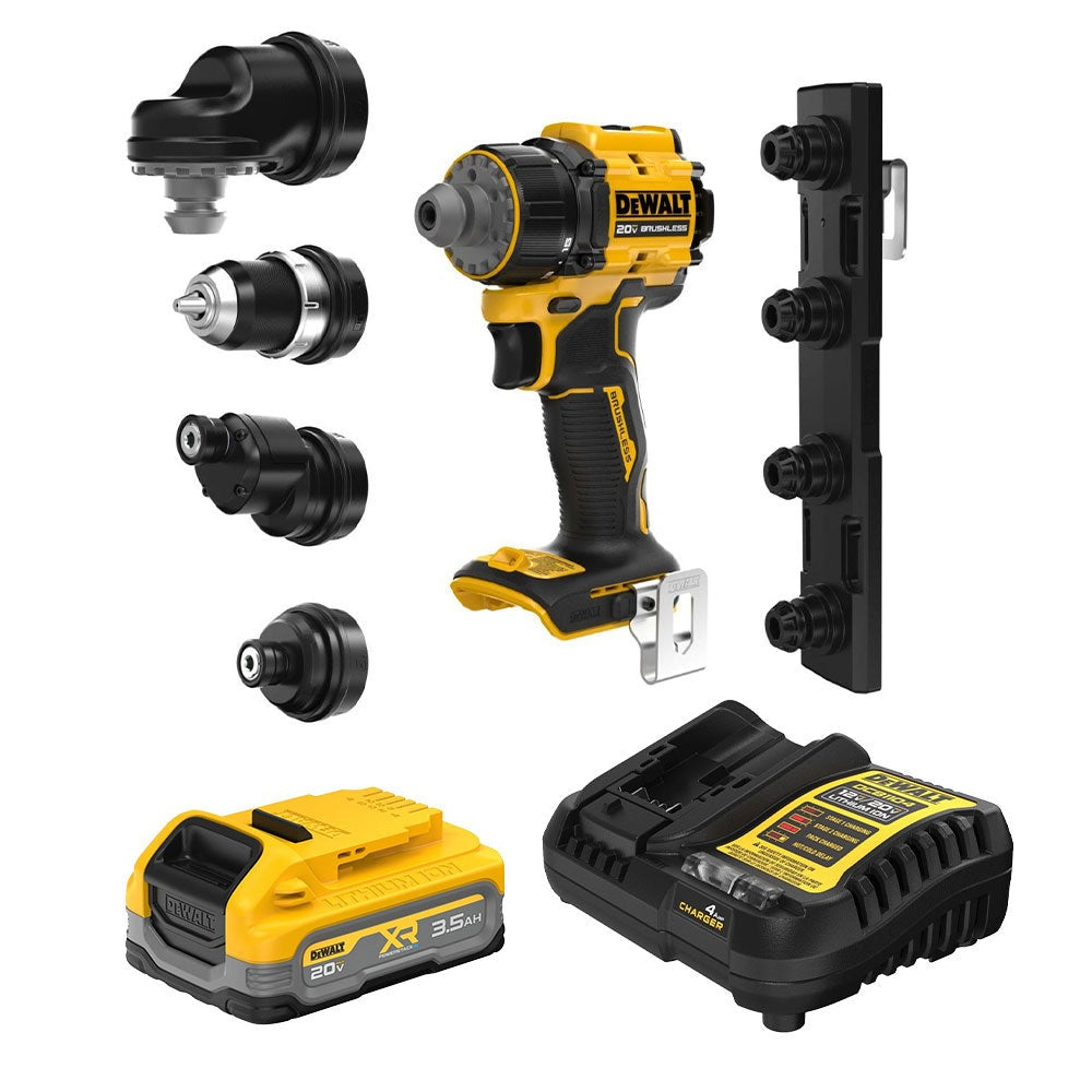 DeWALT DCD803B ATOMIC 20V MAX 5-in-1 Brushless Cordless Multi-Head Drill/Driver w/ 3.5Ah POWERSTACK Starter Kit