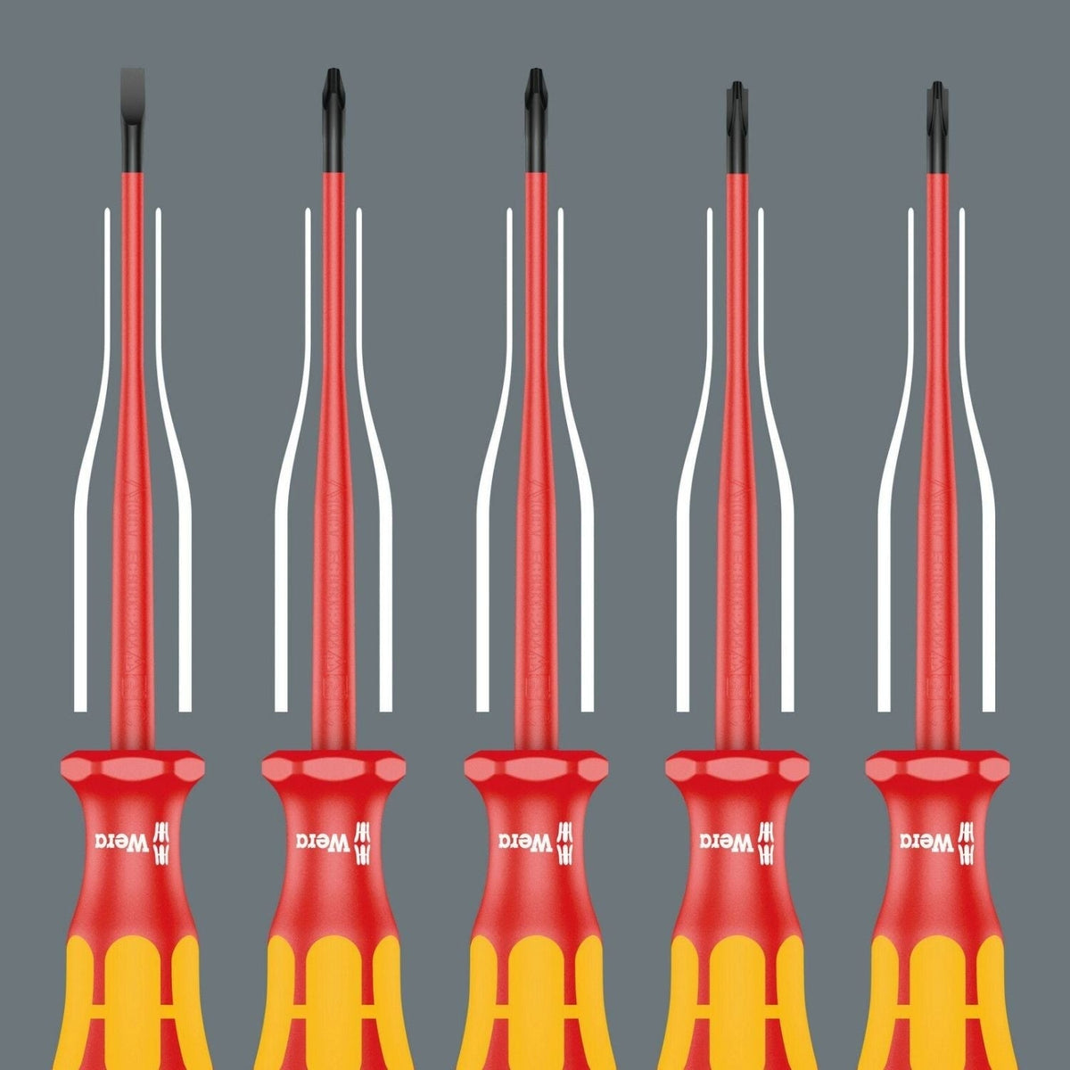 Wera 165 Is Pz VDE Insulated Screwdriver With Reduced Blade Diameter For Pozidriv Screws, Pz 1x80-mm.
