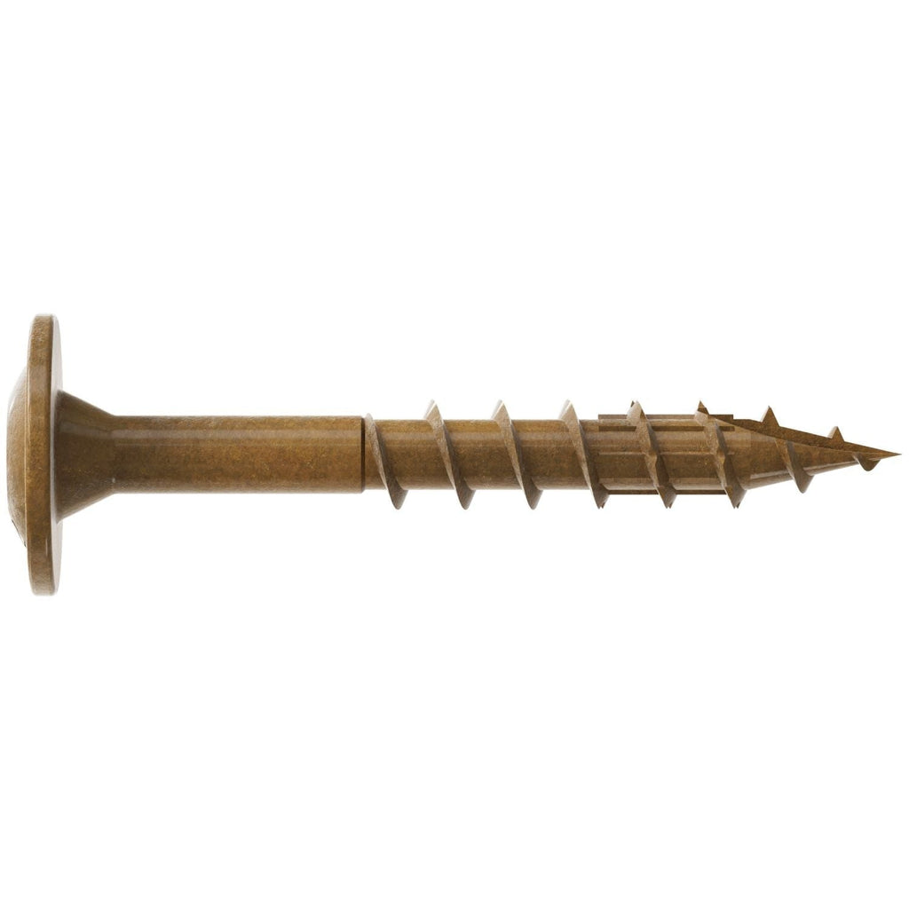 Simpson Strong-Tie CBT08114R100 Wafer-Head Construction Screw, #8 x 1-1/4-in. T20, Quik Guard, Tan, 100-Pack