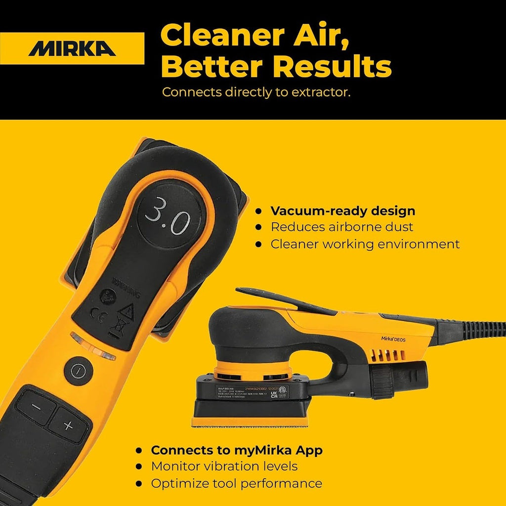 Mirka DEOS 343CV 3 x 4-in. Corded Orbital Sheet Sander for Detail Sanding