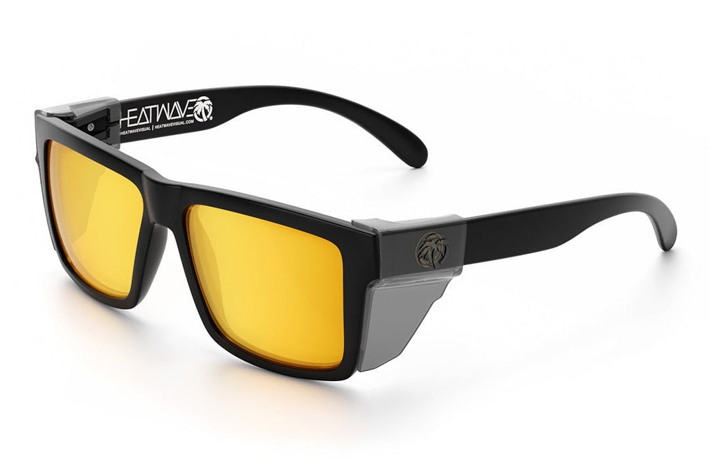 Heat Wave VISE Z87 Black Frame Gold Lens Sunglasses