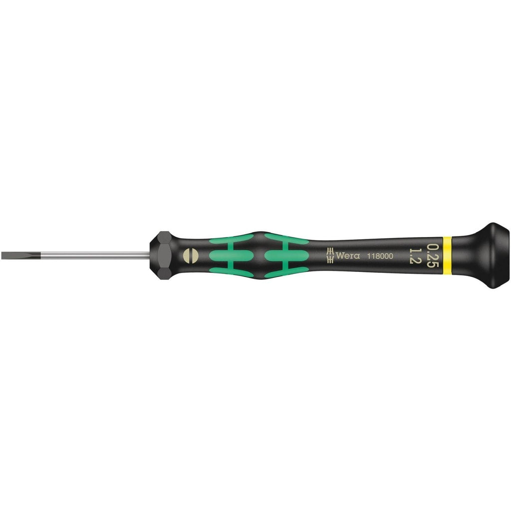 Wera 2035 Screwdriver For Slotted Screws For Electronic Applications, 0.25x1.2x40-mm.