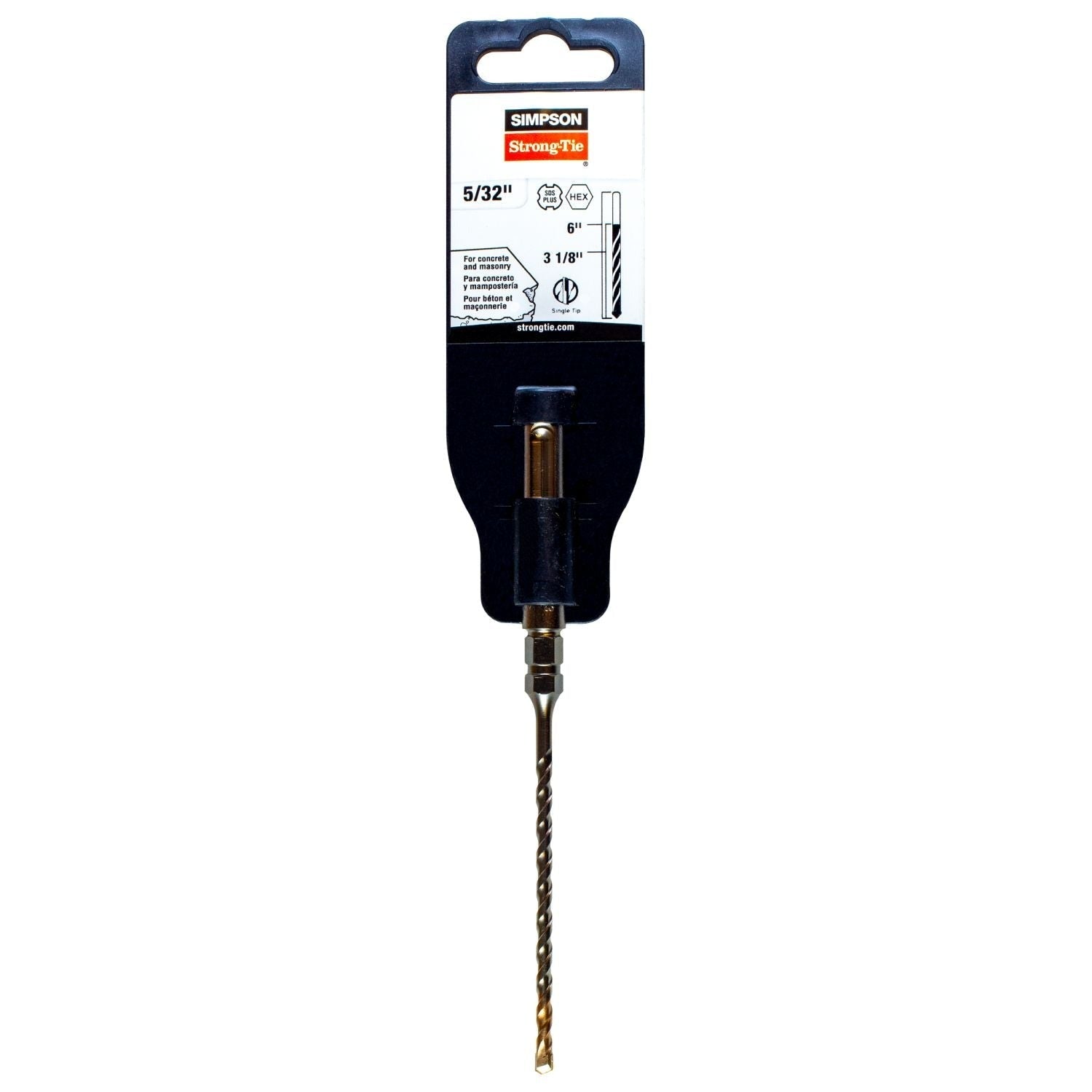 Simpson Strong-Tie MDPL01506H 5/32-in. x 6-in. SDS-plus Shank Titen Turbo Screw Drill Bit/Driver