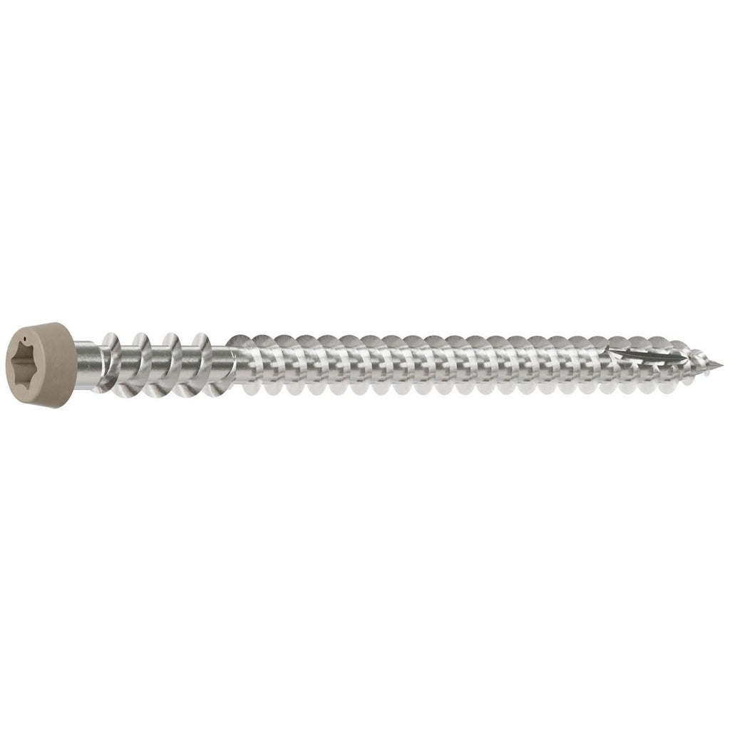Simpson Strong-Tie DCU234P316GR05 Deck-Drive DCU COMPOSITE Screw, #10 x 2-3/4-in. T20, Type 316, Gray 05, 350-Pack