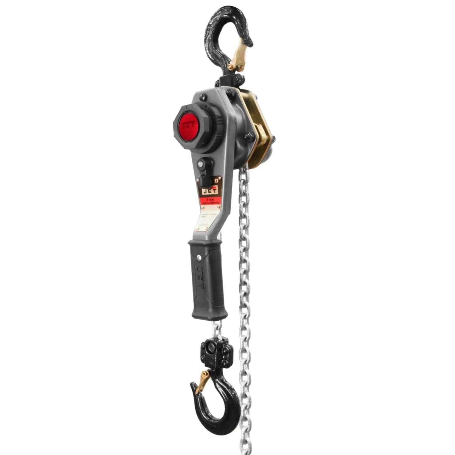 Jet 376202 JLH Series 1 Ton Lever Hoist 15-Foot Lift with Overload Protection