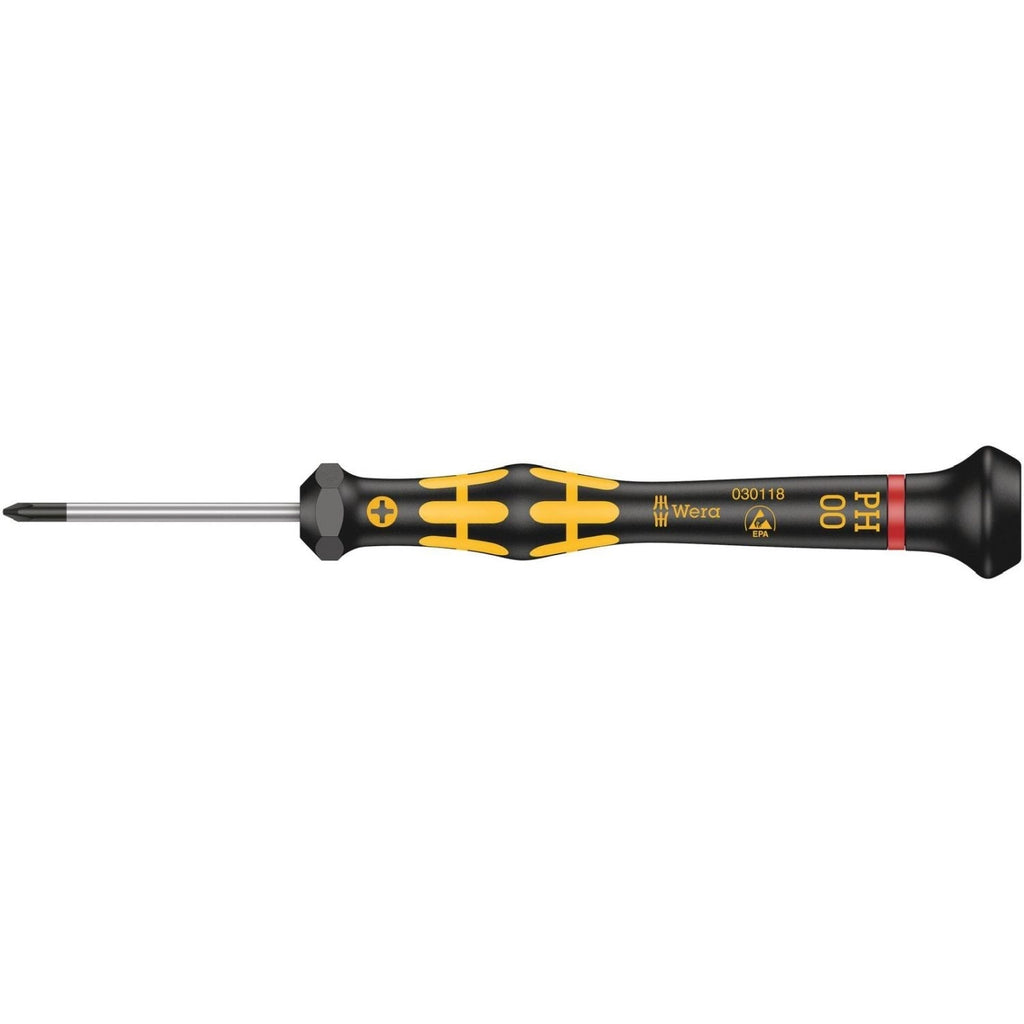 Wera 1550 Ph Esd Kraftform Micro Screwdriver For Phillips Screws, Ph 00x40-mm.