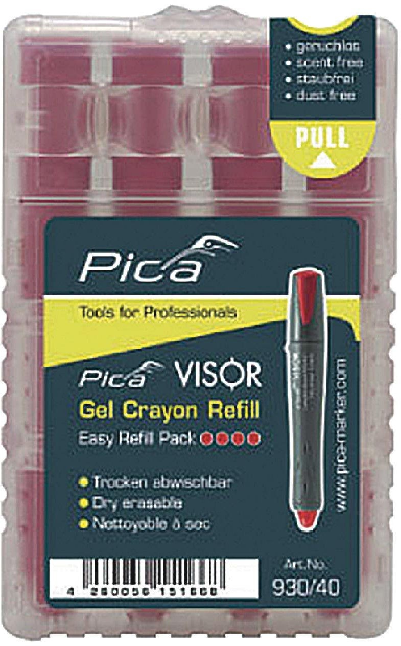Pica 930/40 Red Dry Erase Refill, 4-Pack