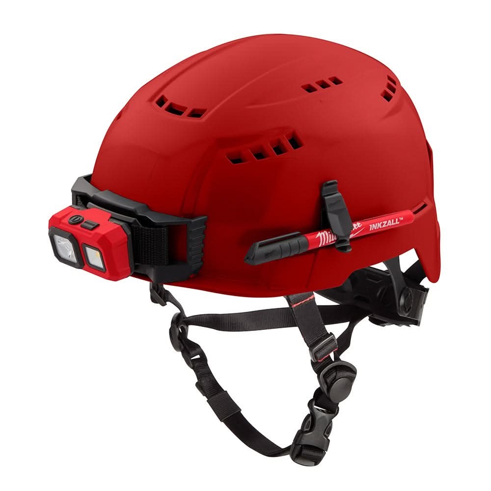 Milwaukee 48-73-1308 Red Vented Safety Helmet - Type 2, Class C
