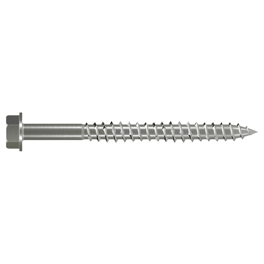 Simpson Strong-Tie SDWH27400SS-R100 Strong-Drive SDWH TIMBER-HEX SS Screw, 0.275-in. x 4-in. 1/2 Hex, Type 316, 100-Pack