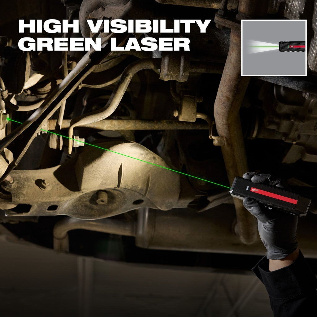 Milwaukee 2016R Milwaukee Rechargeable 1300-Lumen Flat Flashlight w/ Green Laser