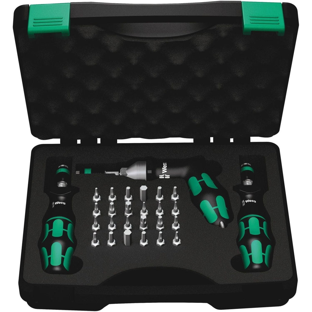 Wera 7445/46/47 Kraftform Torque Screwdriver Set 2.5-55.0 In.Lbs., 27-Pieces