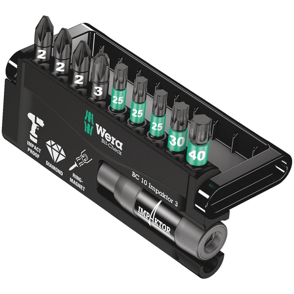 Wera Bit-Check 10 Impaktor 3, 10-Pieces