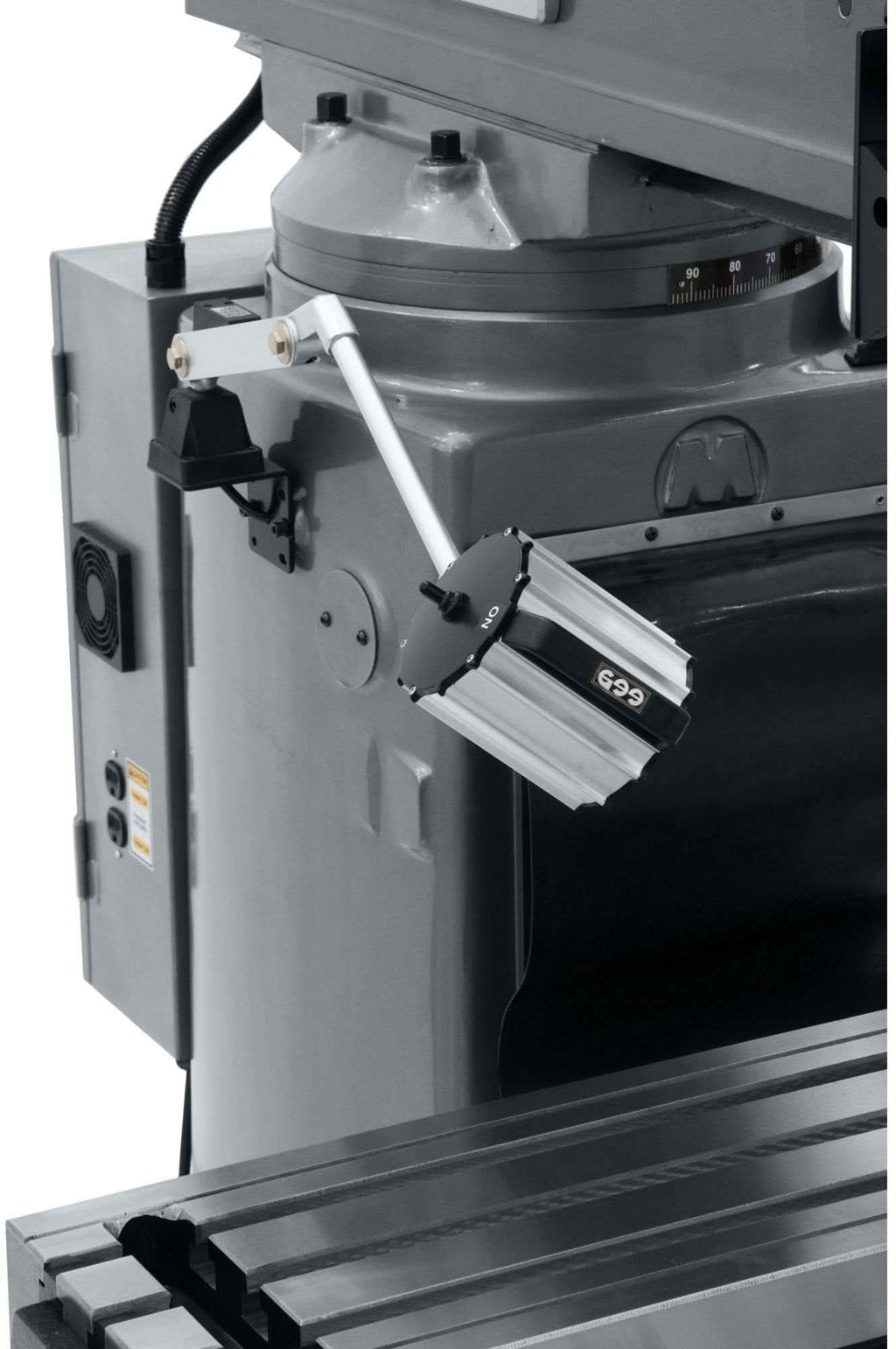Jet Tools 690639 JTM-1050EVS2/230 Mill With 3-Axis Newall DP700 DRO (Knee) With X-Axis Powerfeed
