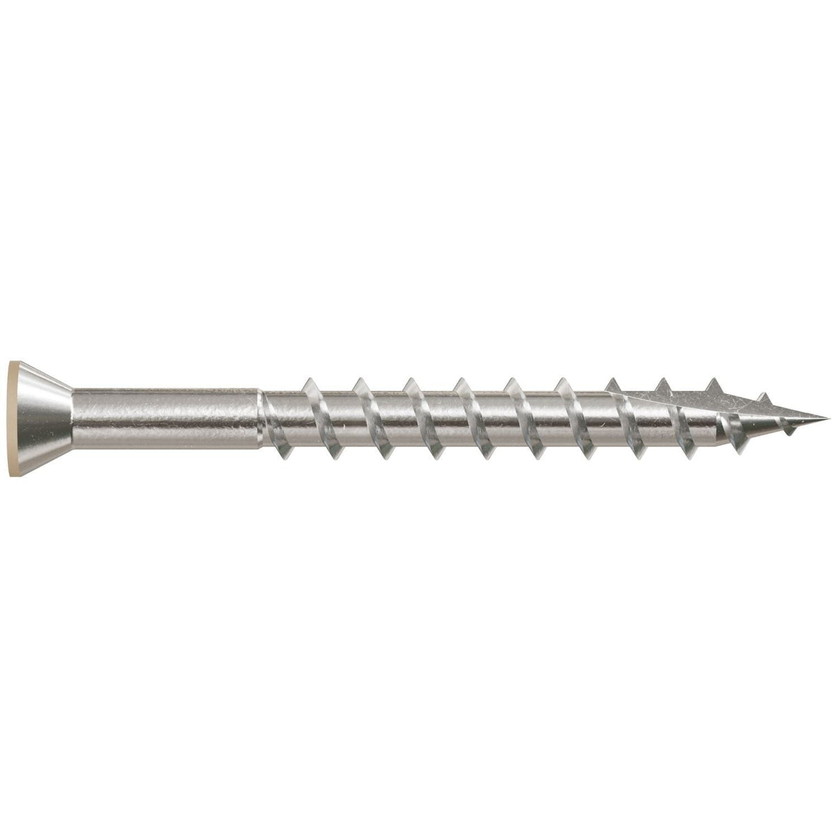 Simpson Strong-Tie T07162FT70TN Trim-Head Screw, 6-Lobe Drive, #7 x 1-5/8-in. T-15 Type 316, Tan, 70-Pack