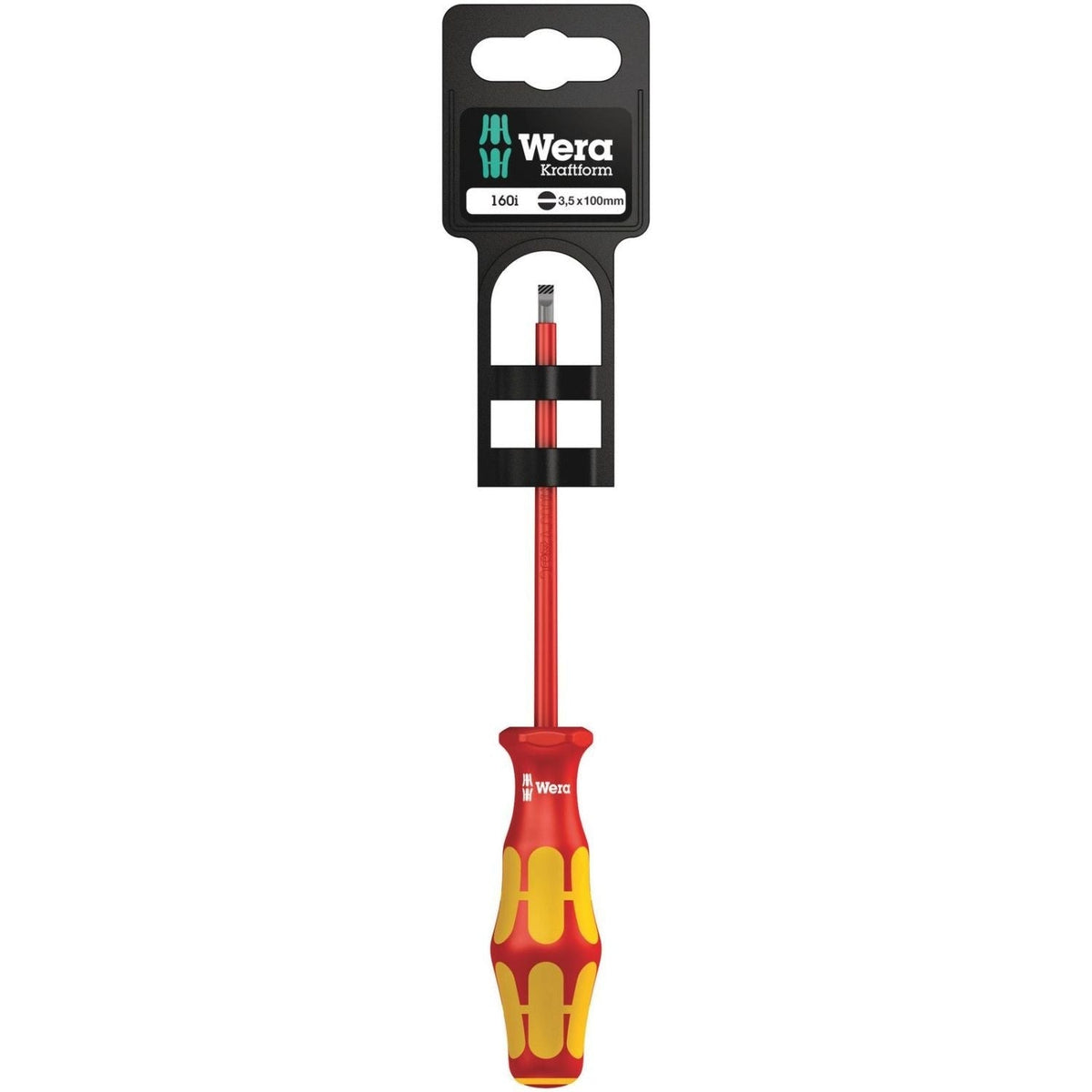 Wera 160 I SB VDE Insulated Screwdriver For Slotted Screws, 0.6x3.5x100-mm.