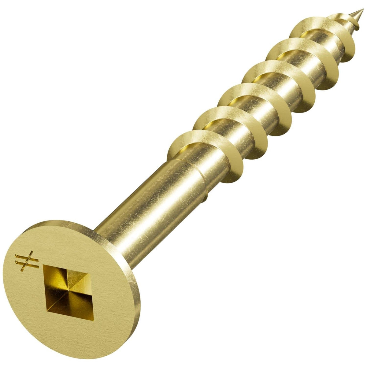 Simpson Strong-Tie WSC112S WSC Wood Screw (Collated), #8 x 1-1/2-in. #2 Square, Flat Head, Yellow Zinc, 2000-Pack