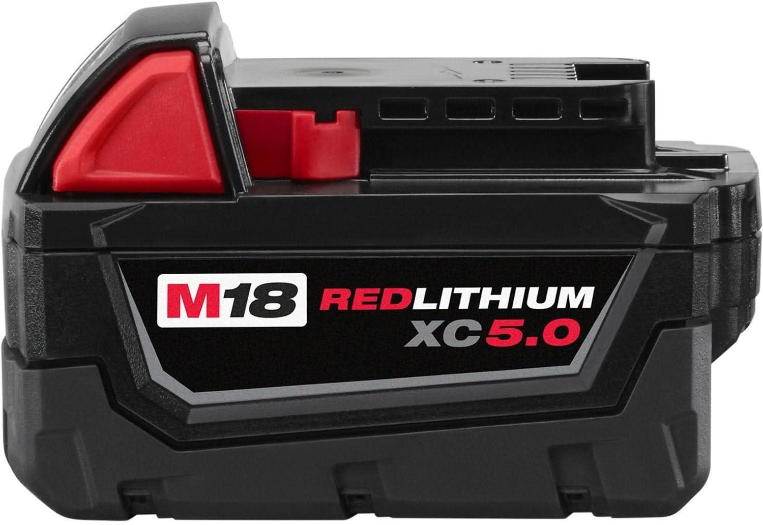 Milwaukee M18 Redlithium XC 5.0Ah Extended Capacity Battery, 3-Pack