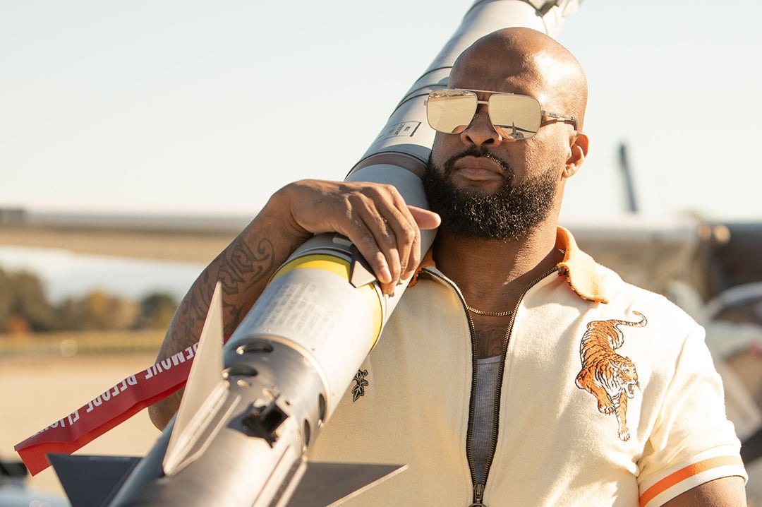 Heat Wave Nimitz Gun Metal Frame SILVER Lens Sunglasses