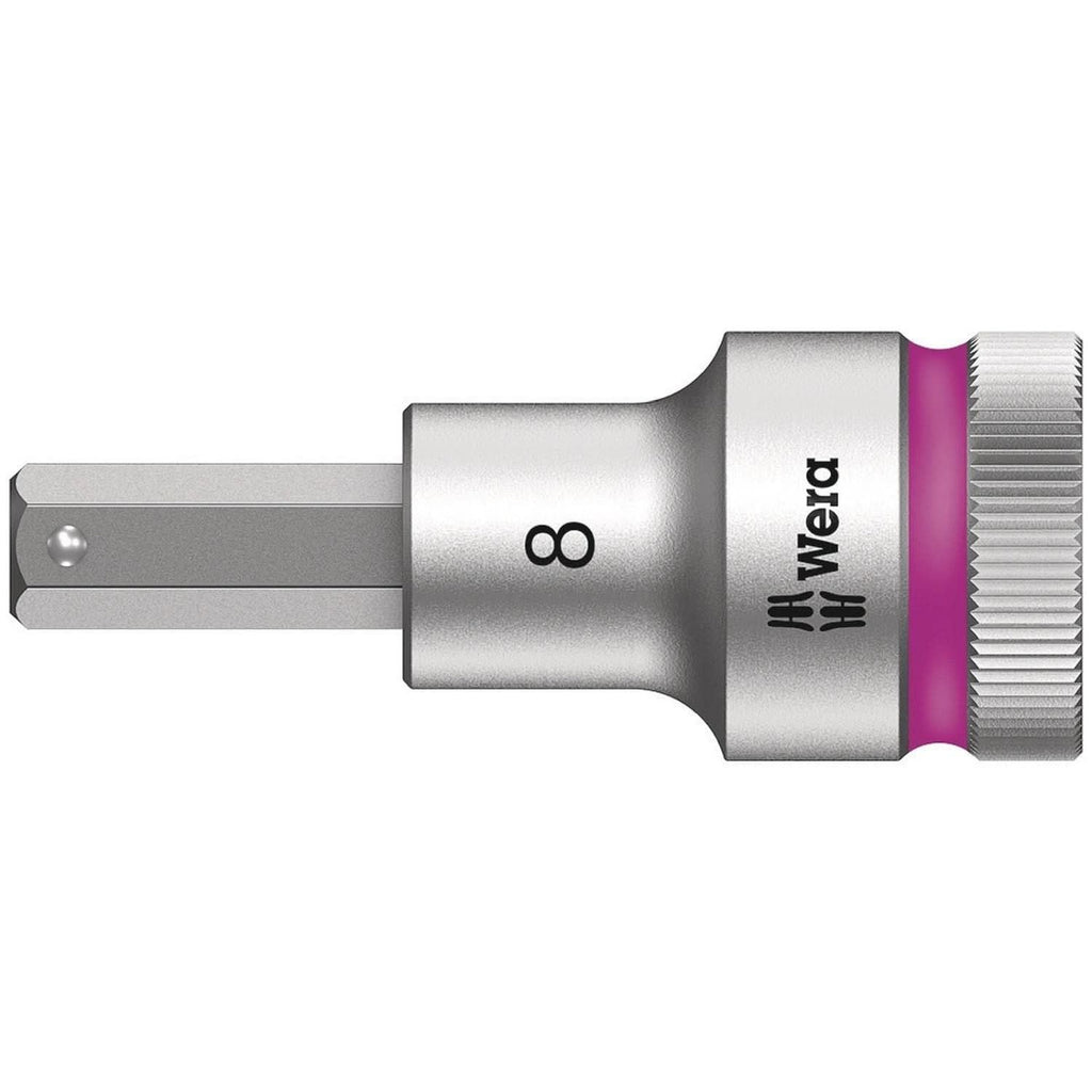 Wera 8740 C Hf Zyklop Bit Socket With 1/2-in. Drive With Holding Function, 8x60-mm.