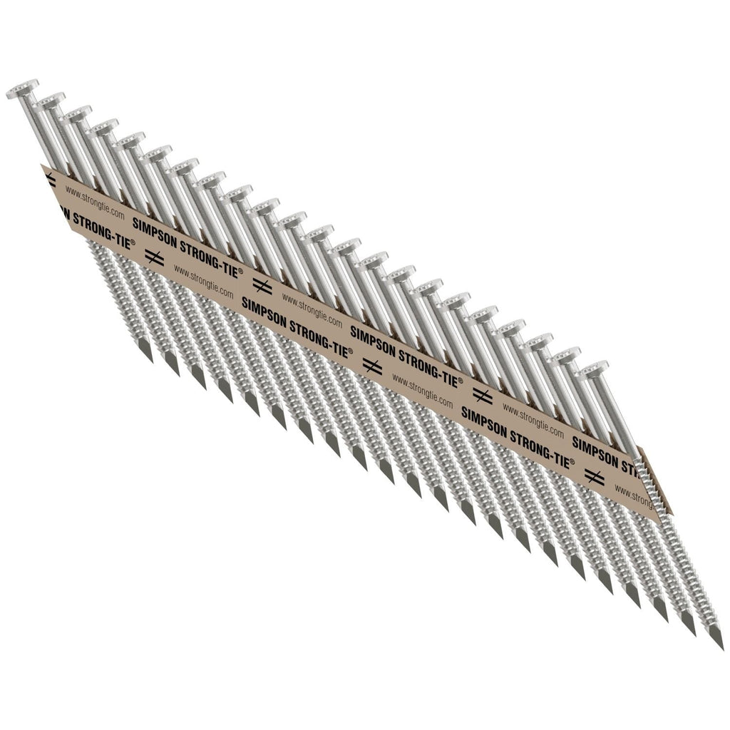 Simpson Strong-Tie T10A250MCN Strong-Drive 33° SCNR RING-SHANK CONNECTOR Nail, 2-1/2-in. x .131-in. Type 316, 1000-Pack