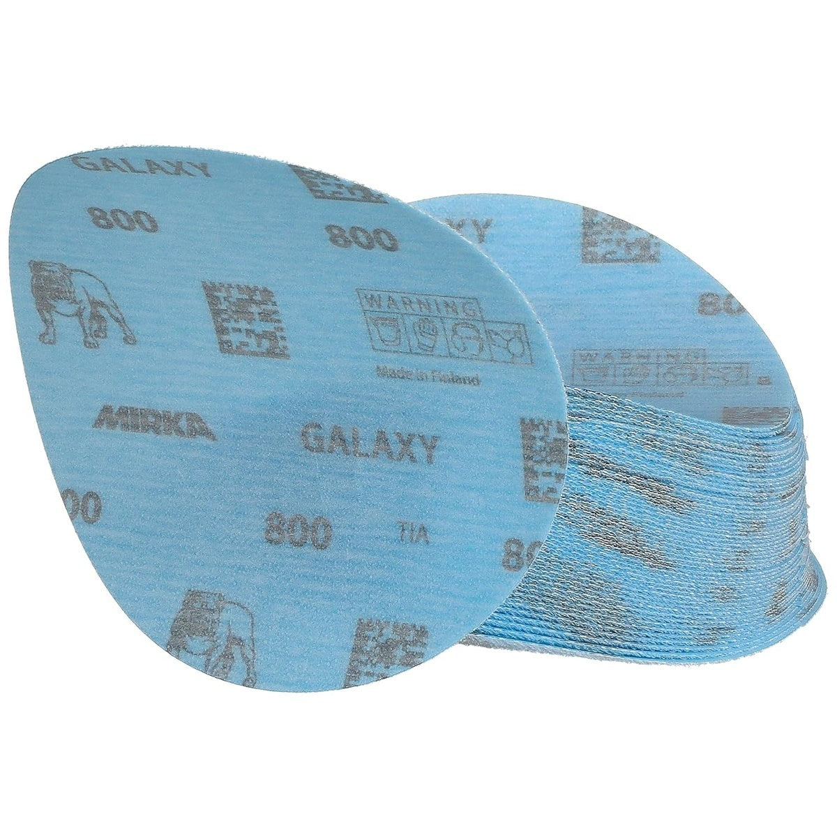 Mirka Galaxy 5-in. 800 Grit Hook and Loop Sanding Discs, No-Hole 50-Pack for Random Orbital Sanders (FY-612-800)