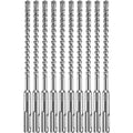Bosch HCFC2041B10 10-Piece 1/4 In. x 4 In. x 6 In. SDS-plus Bulldog Xtreme Carbide Rotary Hammer Drill Bits