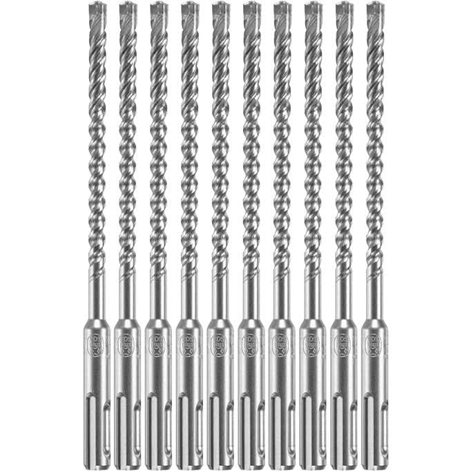 Bosch HCFC2041B10 10-Piece 1/4 In. x 4 In. x 6 In. SDS-plus Bulldog Xtreme Carbide Rotary Hammer Drill Bits
