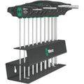 Wera 454/10 Hf Set Imperial 2 Screwdriver Set T-Handle Hex-Plus Screwdrivers With Holding Function, Imperial, 10-Pieces