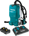 Makita XCV18PTX 36V (18V X2) LXT Brushless 1.6 Gallon HEPA Filter Backpack Dry Dust Extractor Kit, AWS Capable (5.0 Ah)