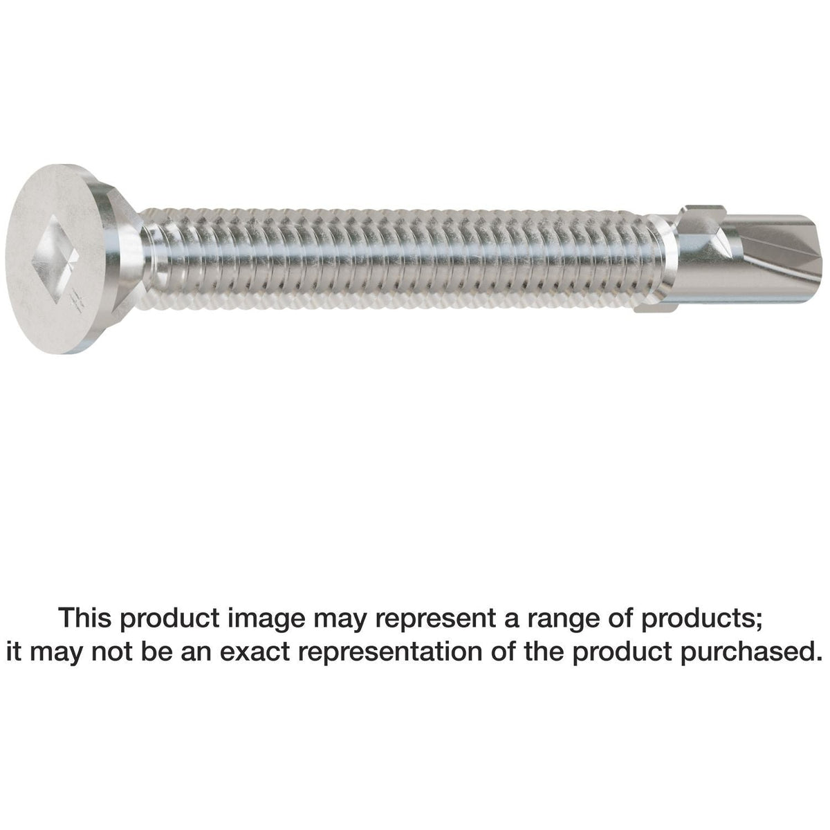 Simpson Strong-Tie F12C250FDB Self-Drilling Flat-Head Screw with Wings, #12 x 2-1/2-in. #3 Square Type 410, 1800-Pack