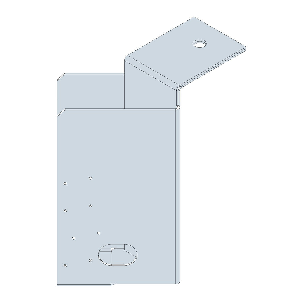 Simpson Strong-Tie MBHAL3.56/16 MBHA 3-9/16-in. x 16-in. Galvanized Top-Flange Concrete and Masonry Hanger Skewed Left