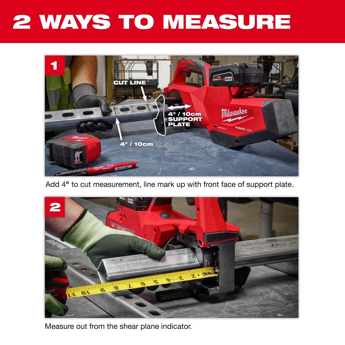 Milwaukee M18 FORCE LOGIC Single Channel Strut Shear (2933-20)