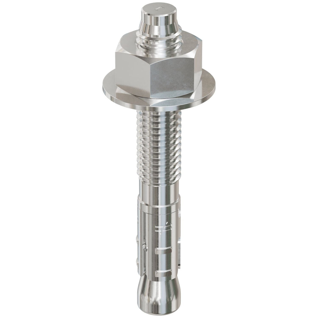 Simpson Strong-Tie STB2-50334S4F25 Strong-Bolt 2, 1/2-in. x 3-3/4-in. Type 304 Stainless-Steel Wedge Anchor, Fully Assembled, 25-Pack
