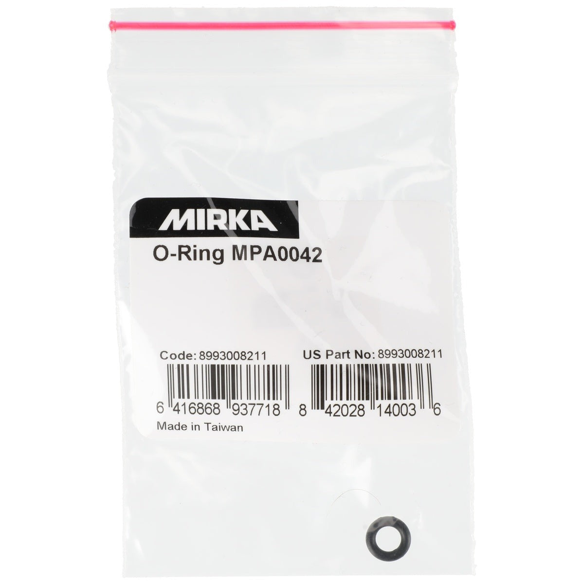 Mirka MPA0042 O-Ring for Pneumatic Sanders (8993008211)
