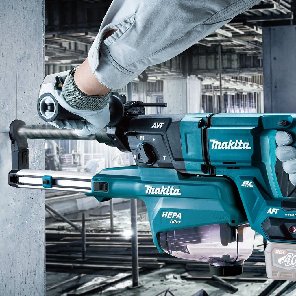 Makita GRH07ZW 40V max XGT Brushless 1-1/8" SDS-PLUS AVT Rotary Hammer (D-Handle) w/ Dust Extractor, AFT, AWS Capable, Tool Only