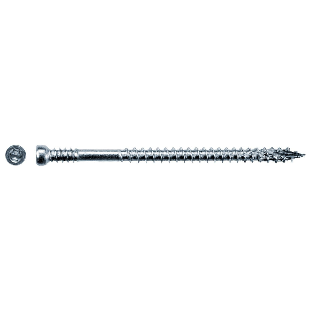 Simpson Strong-Tie FT07212T400 Finish Trim Screw, #7 x 2-1/2-in. T10, Trim-Head, Type 316, 400-Pack