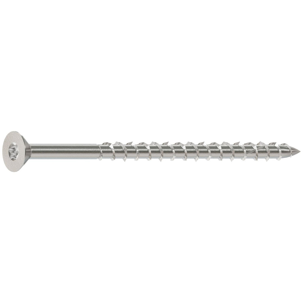 Simpson Strong-Tie S08300WPF1 Deck-Drive DWP WOOD SS Screw, #8 x 3-in. T20, Flat Head, Type 305, 1-lb.