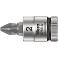 Wera 8755 A Pozidriv Zyklop Bit Socket, 1/4-in. Drive, Pz 2x28-mm.