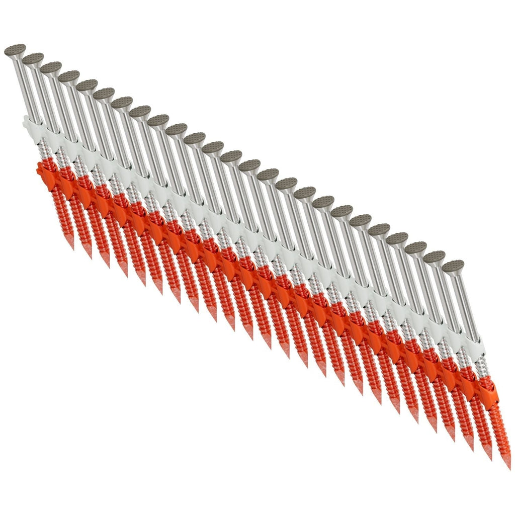 Simpson Strong-Tie S11A237KJG 20–22° Plastic Strip, Casing Head, Ring-Shank Nail, 2-3/8-in. x 11 ga. Gray, 1000-Pack
