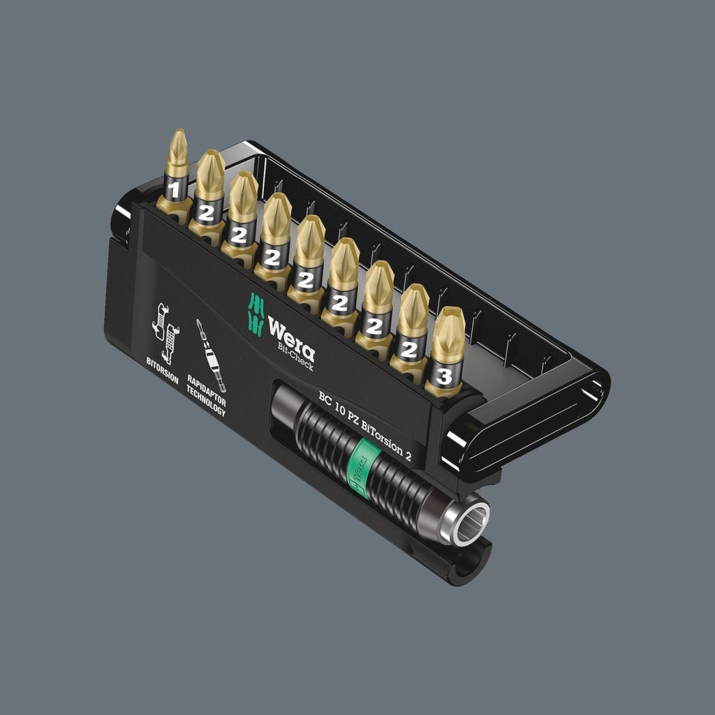 Wera Bit-Check 10 Pz Bitorsion 2, 10-Pieces